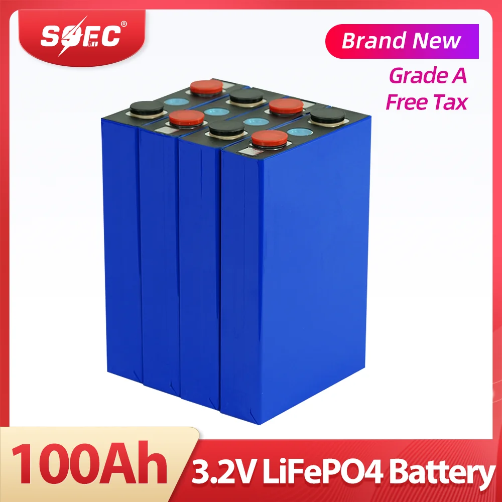 SOEC 8PCS 3.2V 320Ah 280Ah 240Ah 202Ah Lifepo4 Battery Rechargeable Lithium Iron Phosphate Cell 12V 24V Batteries EU US NO Tax