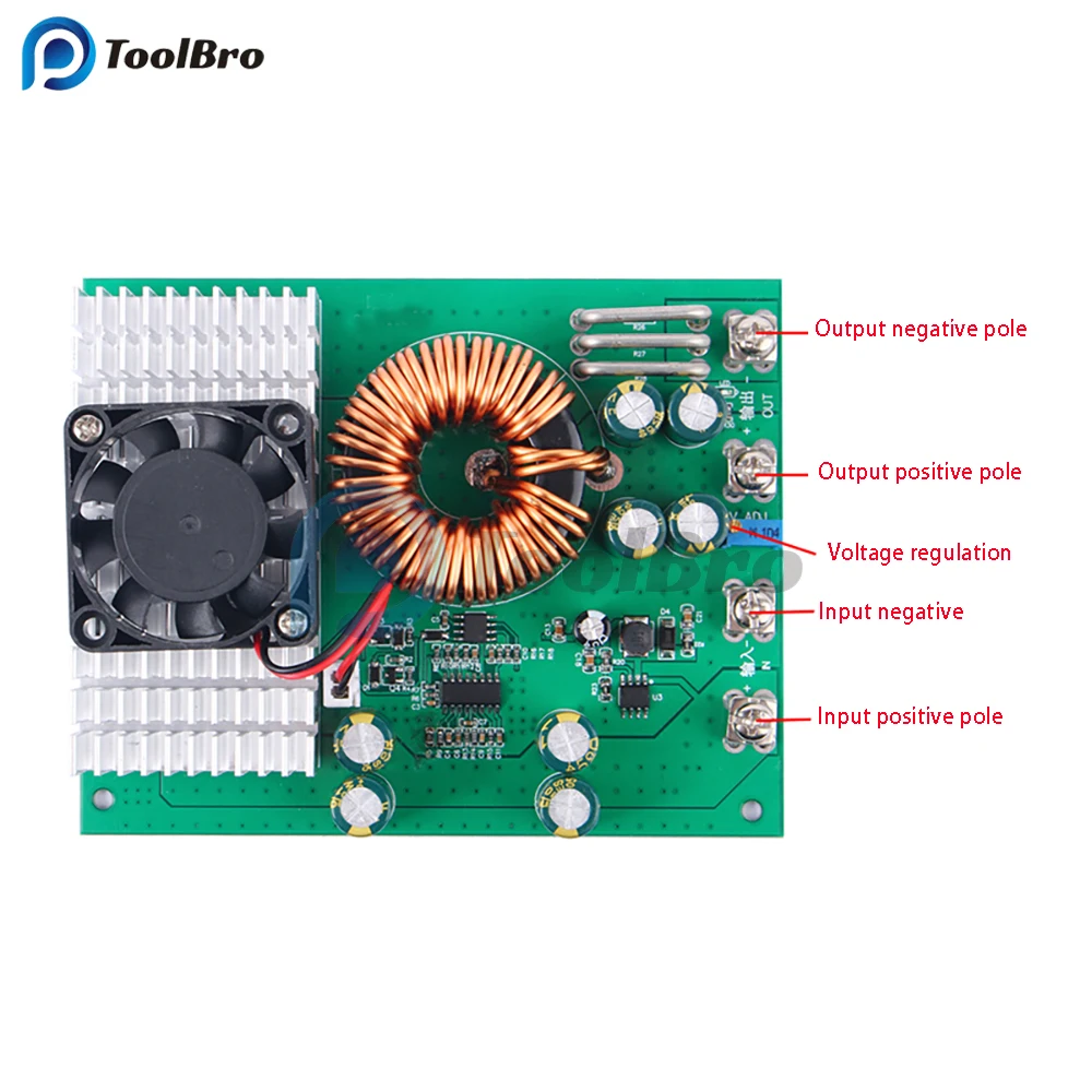 1000W 50A Step Down Buck Converter DC-DC 25-90V to 2.5-50V Adjustable Charging Power Supply Voltage Regulator for Power Tools