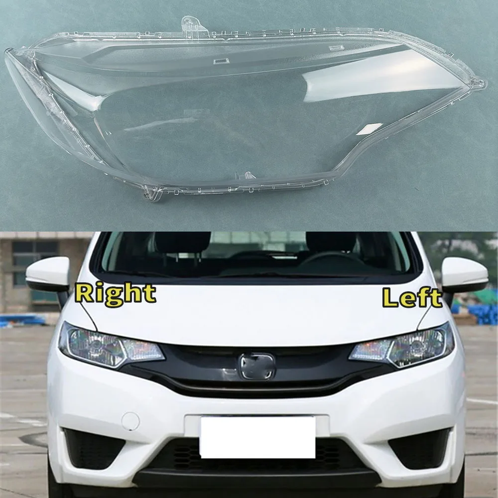 

For Honda Fit Jazz GK5 2014 - 2020 Car Front Headlight Cover Auto Headlamp Lampshade Lampcover Head Lamp light glass Lens Shell