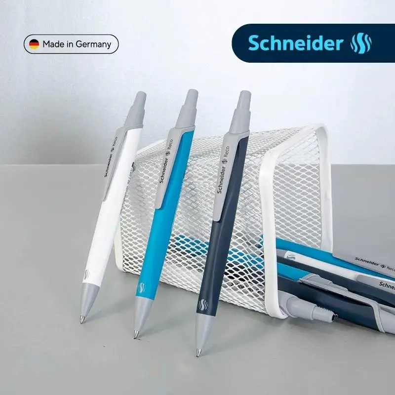 Schneider RECO 0.5mm Black Ink Gel Pen Reusable Body Ergonomic Grip Smooth Writing Office School Student Business German Design