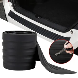 Car Door Sill Plate Protector Rear Bumper Guard Rubber Black PVC Car Sticker Anti-Scratch Anti-Collision Moulding Strip Trim