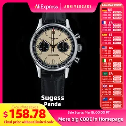 40mm Men Army Watch 1963 Pilot Mechanical Sugess Panda Wristwatch Sapphire Air Force Watches Chronograph Official ST1901Movement