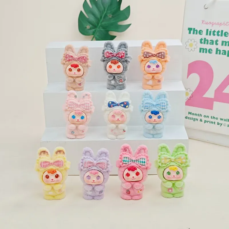 

Флокированный дорожный кролик, сделай сам, ювелирные аксессуары, настольный автомобиль, маленькие украшения, глухая сумка, маленькое милое зерно, оптовая продажа