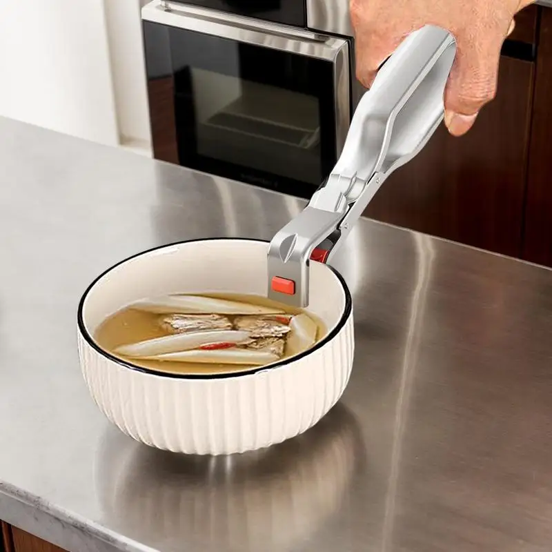 Hot Dish Plate Clip Anti-Scald Bowl Clip Gripper Ergonomic Handle Bowls Clamp Holder for Frying Pans Air Fryers Steamers Ovens