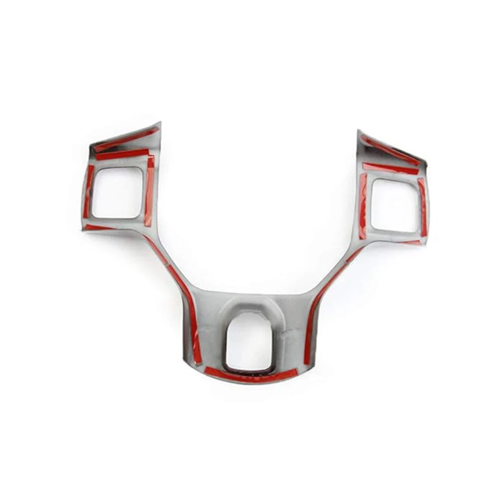 Carbon Fiber Style Steering Wheel Interior Cover Trim Frame Interior Decoration Sticker For Dodge Ram 1500 2500 3500 2011-2018