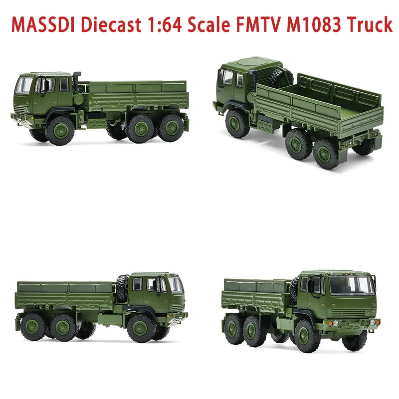 

MASSDI Diecast 1:64 Scale FMTV M1083 Truck Alloy Simulation Car Model Collection Souvenir Holiday Gift Toy Static Display