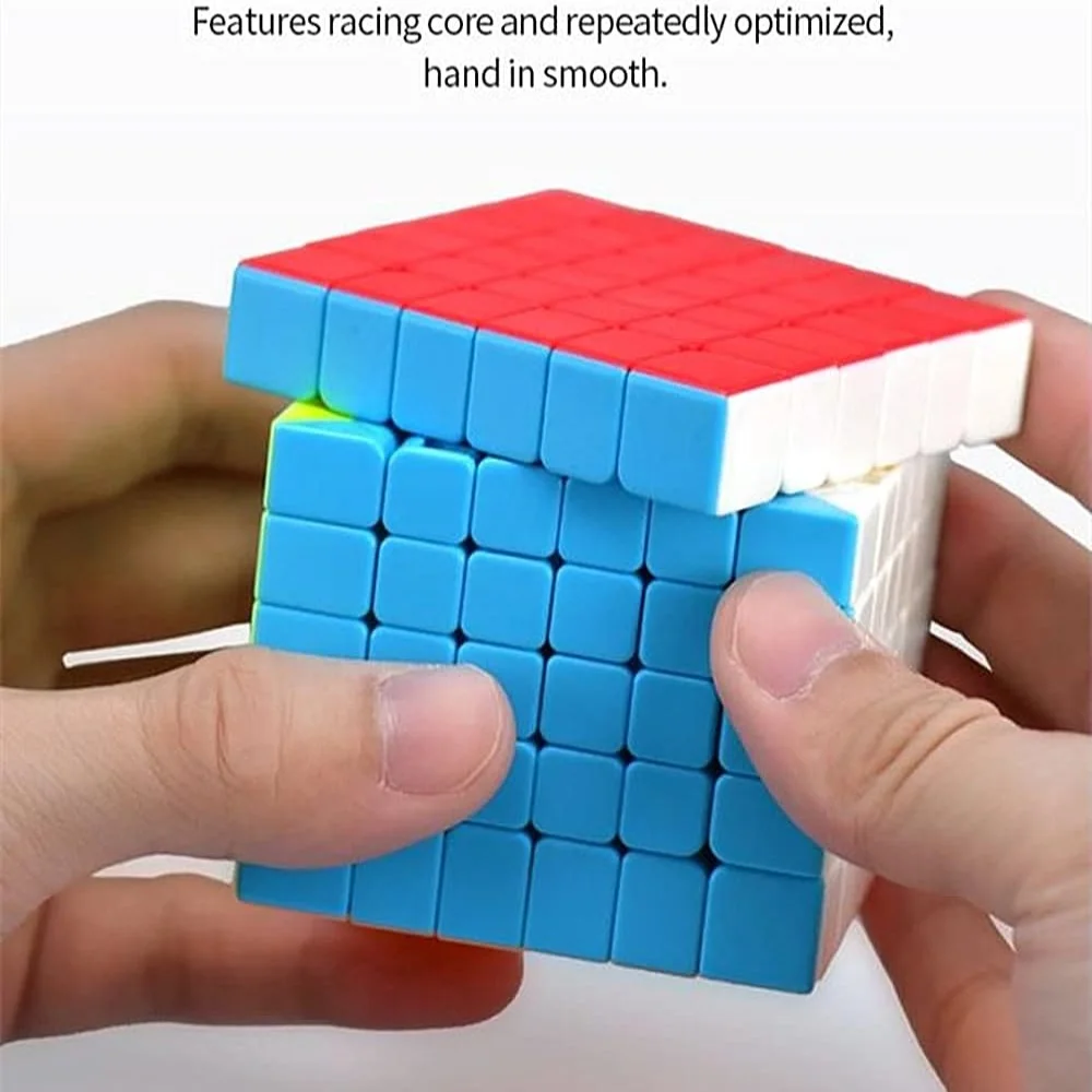 Qiyi Speedcube Stickerless Magic Cube 4x4/5x5/6x6/7x7 Speed Puzzle Cubes Easy Turning 3D Puzzle Cube Games Toy Gift