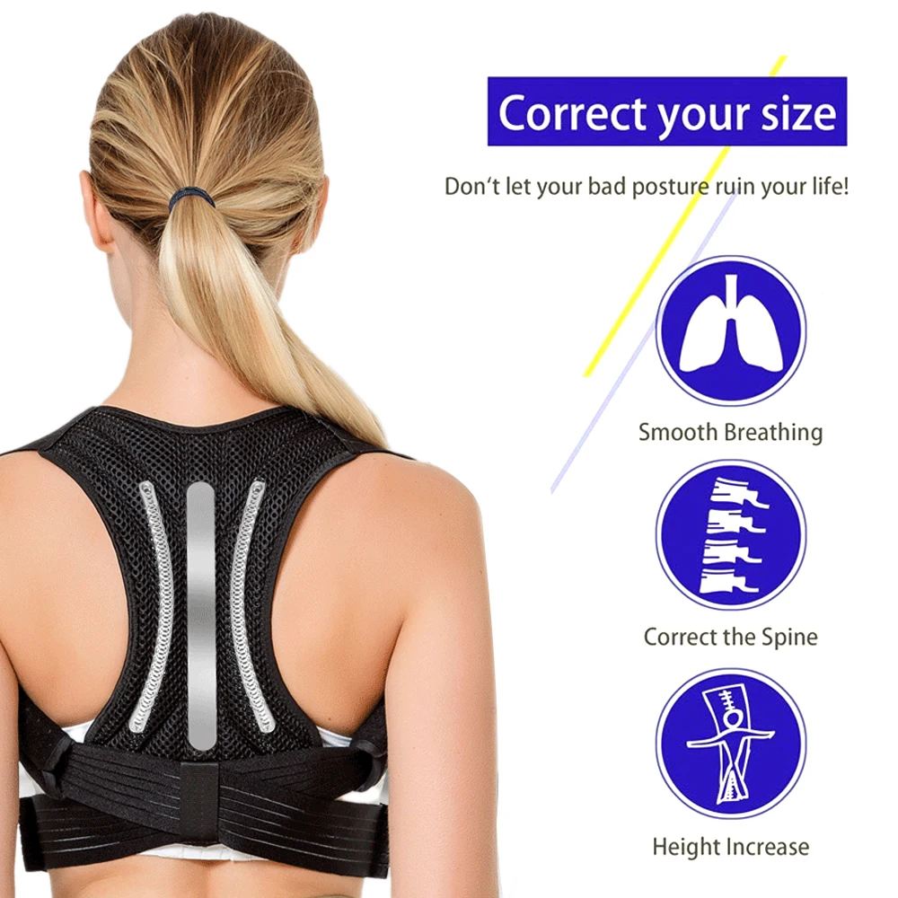 Posture Corrector for Women and Men,Adjustable Back Brace,Breathable Back Support straightener,Providing Pain Relief from Lumbar