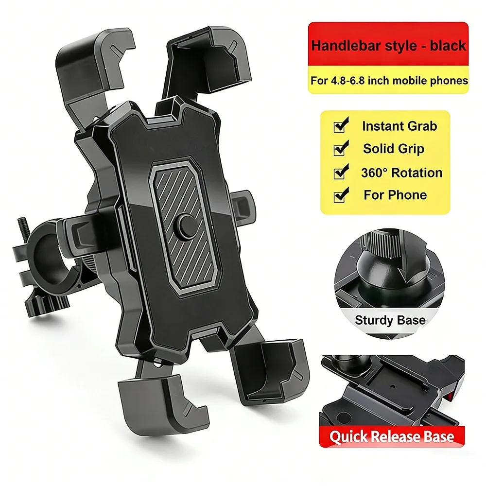 

Универсальный держатель для телефона на руль или зеркало заднего вида для мотоциклов, скутеров и велосипедов, с защитой от вибрации, для курьеров