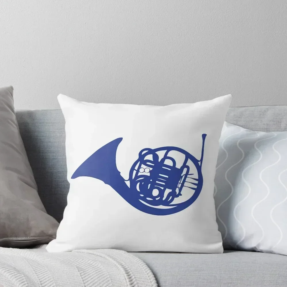 

Blue French Horn Throw Pillow pillow cover christmas Pillow Decor christmas decorations 2025 luxury decor
