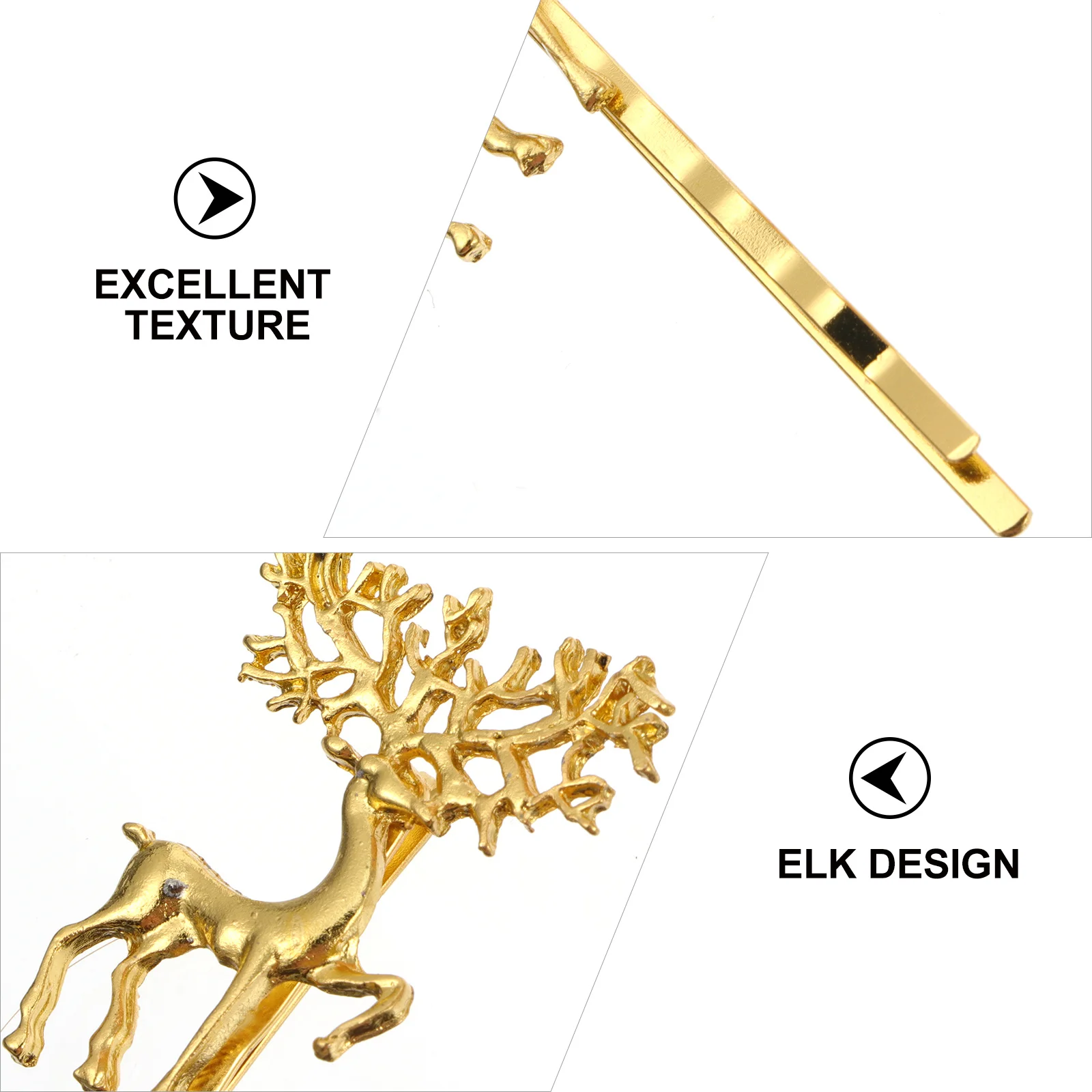 

12 шт., заколки для волос из металлического сплава, рождественские заколки для волос в виде лося, вечерние заколки для волос, нежная заколка с рогами, украшение для волос, рождественская заколка для волос