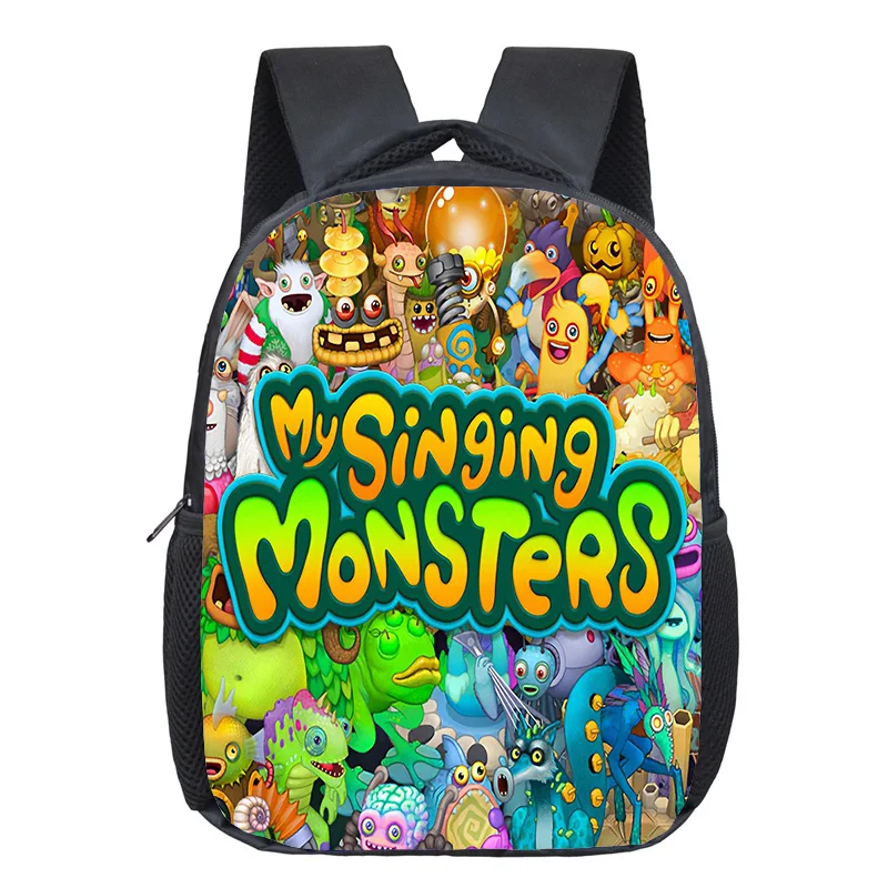 

Рюкзак My Singing Monsters с 3D мультяшным рисунком, школьные сумки для девочек и мальчиков, рюкзак для отдыха, рюкзак Monster, 12 дюймов, рюкзаки с узором