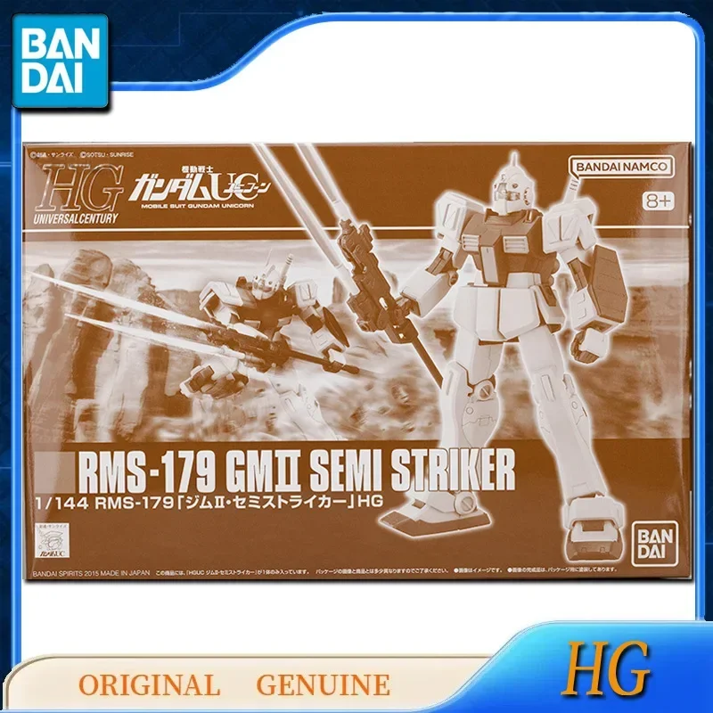 Bandai Original Genuine HG RMS-179 GM2 SEMI STRIKER Anime Action Figures Toys for Kids Gift Assembly Model Ornaments