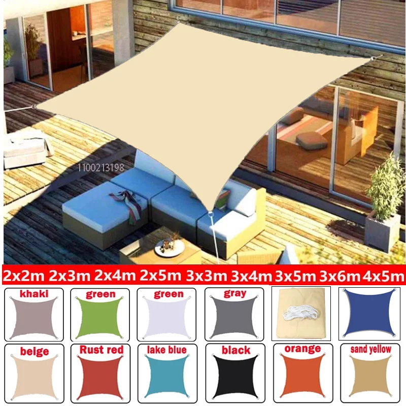 

Outdoor sunshade sail, courtyard garden, waterproof rectangular sunshade, sunscreen, ultraviolet sunshade, camping tent, canvas