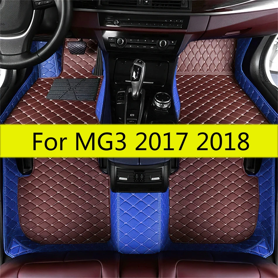 Car Floor Mats For Morris Garages MG3 2018 2017 Waterproof Custom Auto Leather Foot Pads Automobile Carpets Decoration Covers