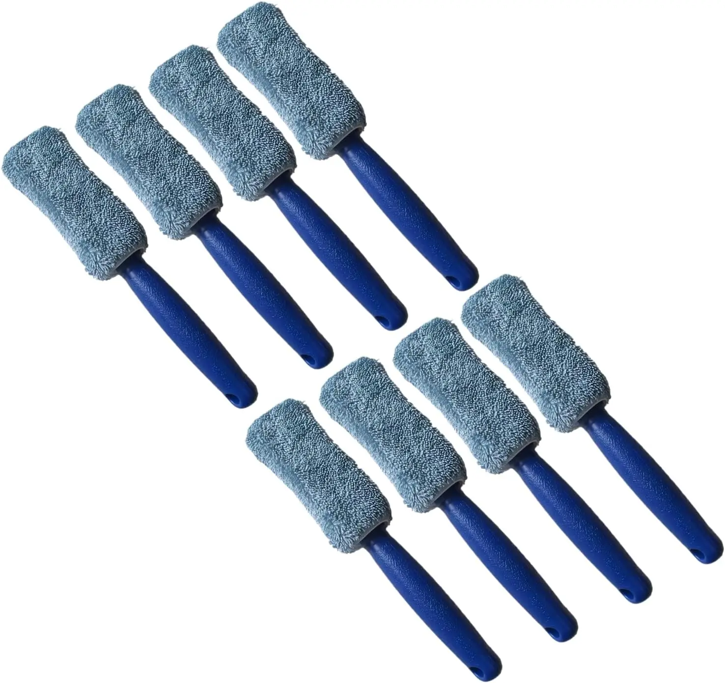 

Car Cleaning Tools - Wheel Tire Brush & Microfiber Twist Braided Cloth, Essential Detailing Accessories for Spotless (4, Blue)
