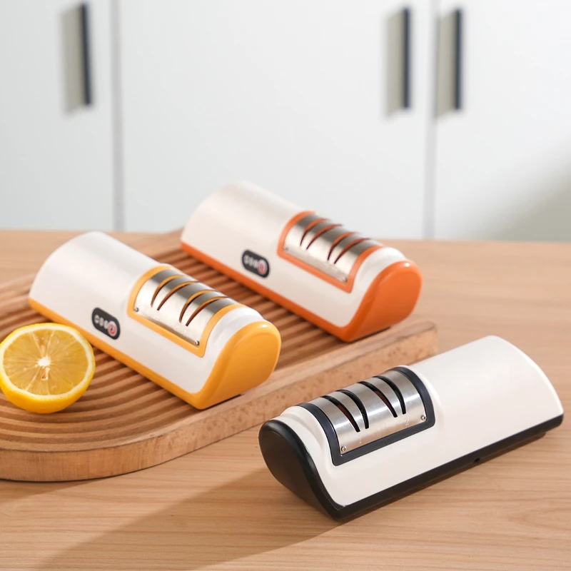 

Electric Knife Sharpener Machine with Coarse Grinding Function and Precision Sharpening Mode for Kitchen Utensils Maintenance