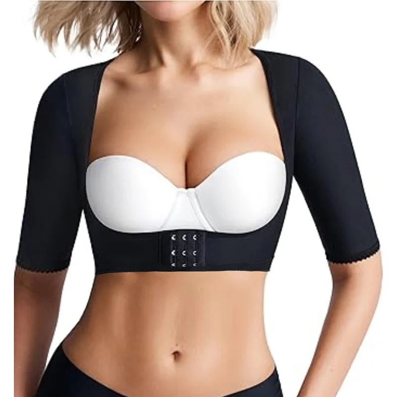 guudia-レディース-シェイプウェア-トップス-術後圧縮-半袖-アームシェイパー-フックコントロール-シャツ-オープンバスト-ボディシェイパー-アーム