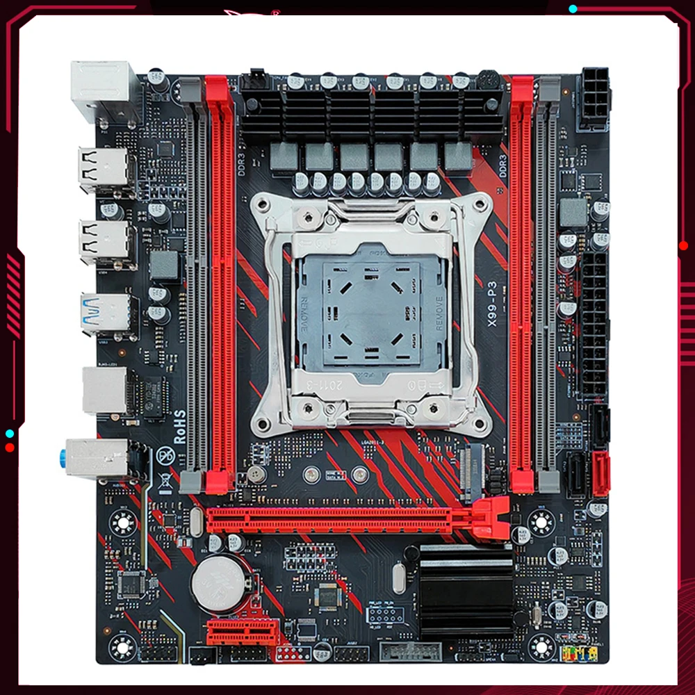 

X99 Motherboard LAG2011-V3 Set With Xeon E5 2666 V3 LAG2011-V3 CPU 128GB RAM M.2 Port NVME/SATA DDR3 Computer PC Motherboard