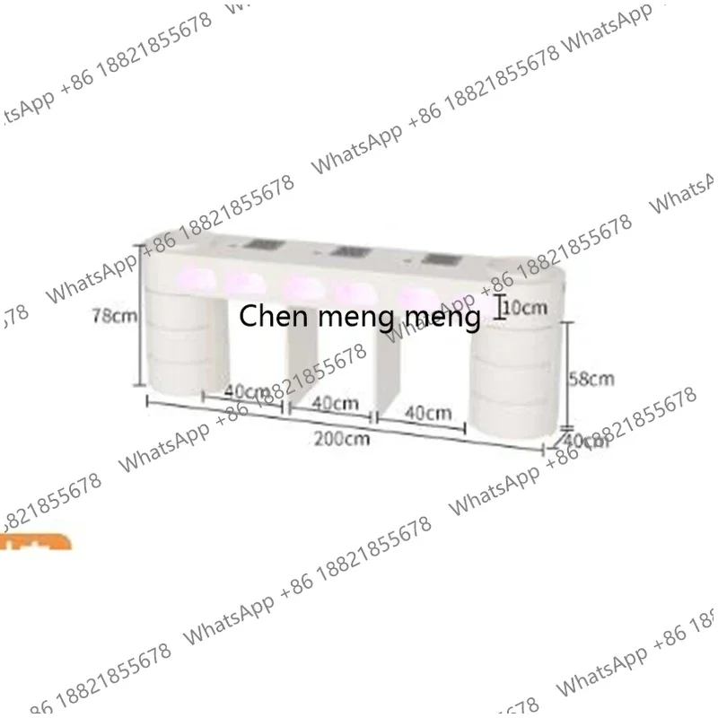 Cream Style Dressing Manicure Table Luxury Modern Storage Nail Tables Multifunction Japanese Salon Furniture