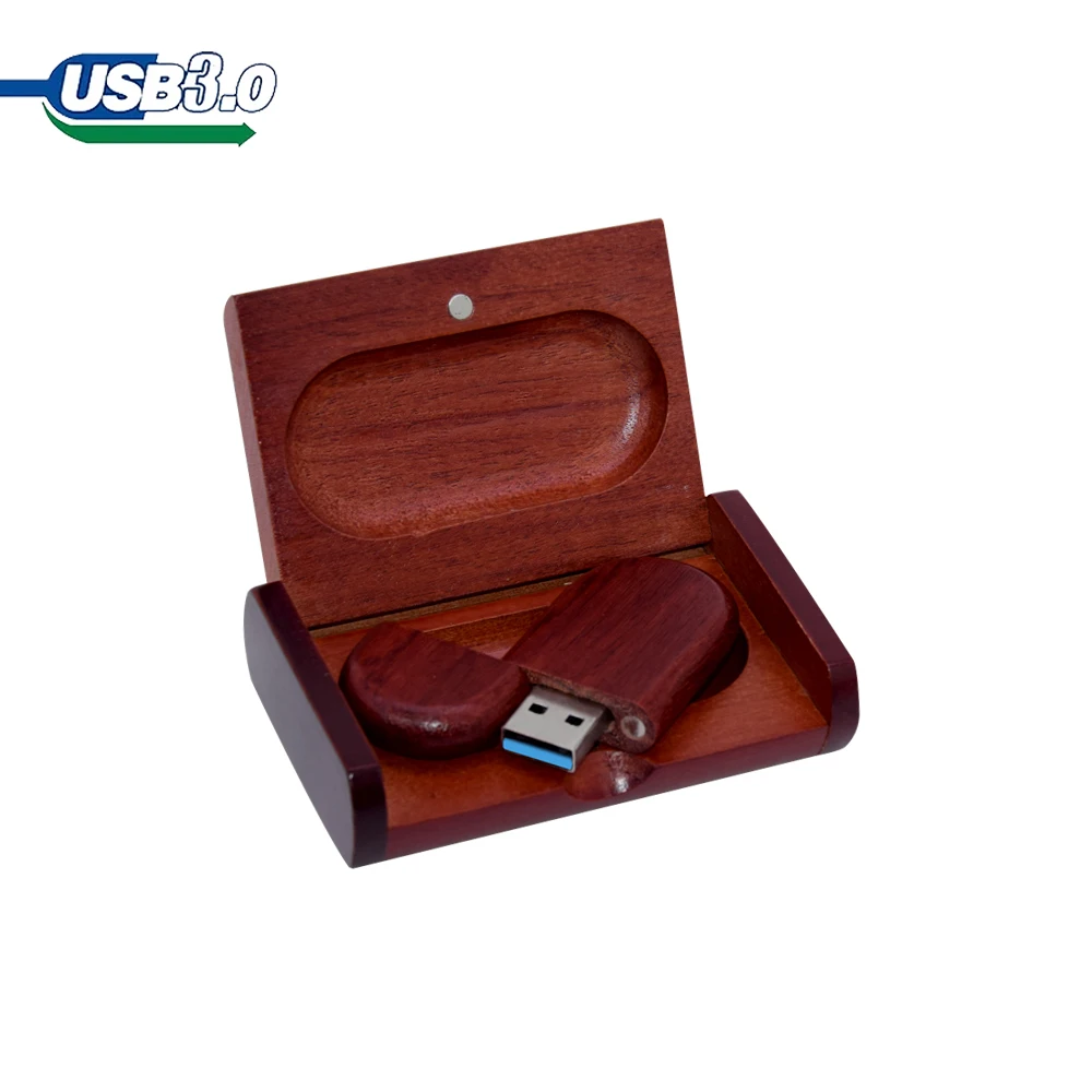 Madeira Oval Memory Stick, Pen Drives, Memory Stick, Real Capacidade, Presentes de Casamento, USB 3.0, 4GB, 8GB, 16GB, 32GB, 64GB