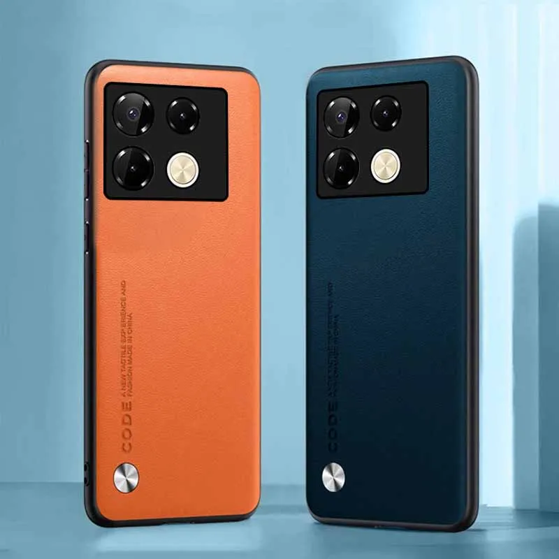 For Infinix Note 40 Pro Case Leather Shockproof Protect Cover For Infinix Note 40 Note40 Pro Plus 5G Soft Silicone Frame Shell