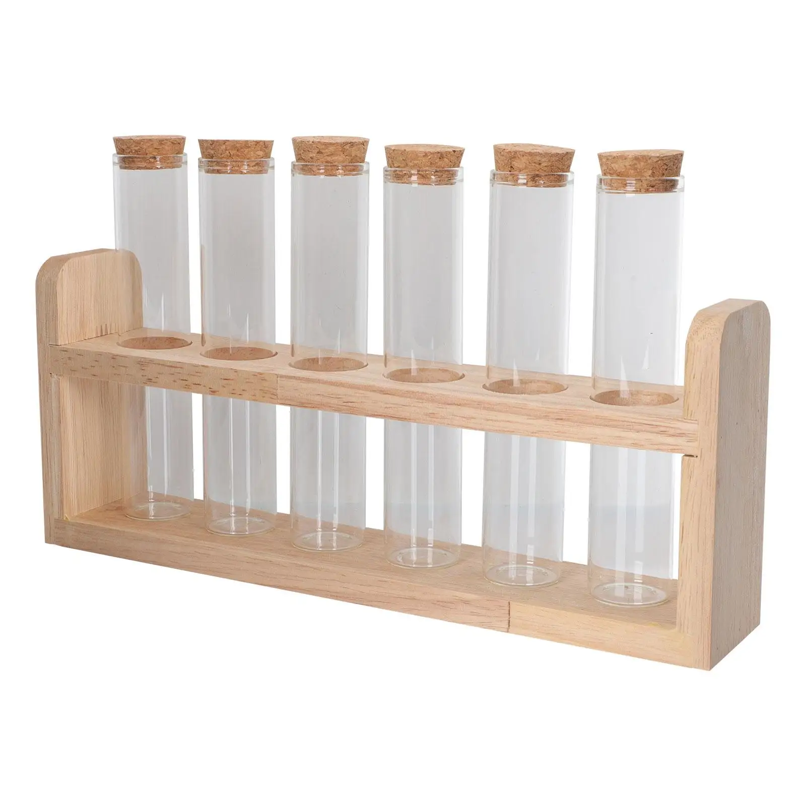 

Coffee Bean Display 7042H306B Glass Tubes Holder for Kitchen Bar Tea House Cafe Storage Home Accessory Test Tube Rack Display