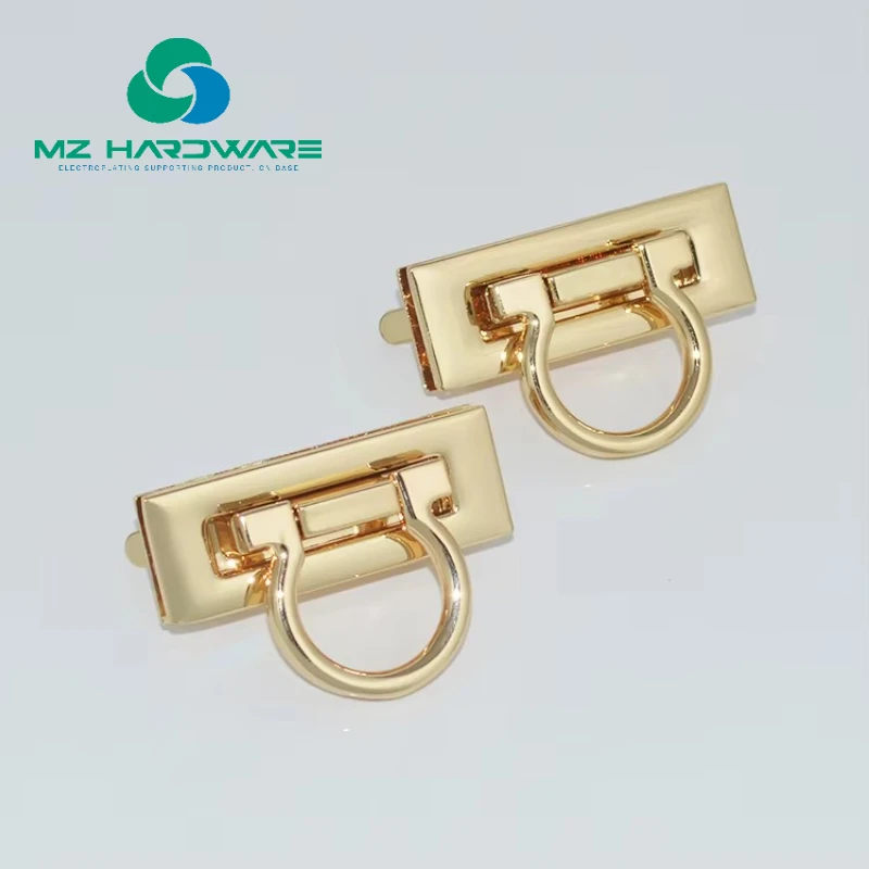 

MZhardware 1 Piece Wholesale Antioxidant Zinc Alloy Flip Lock for Bags - Rectangle Metal Clasp Buckle Leather Handbag Accessory