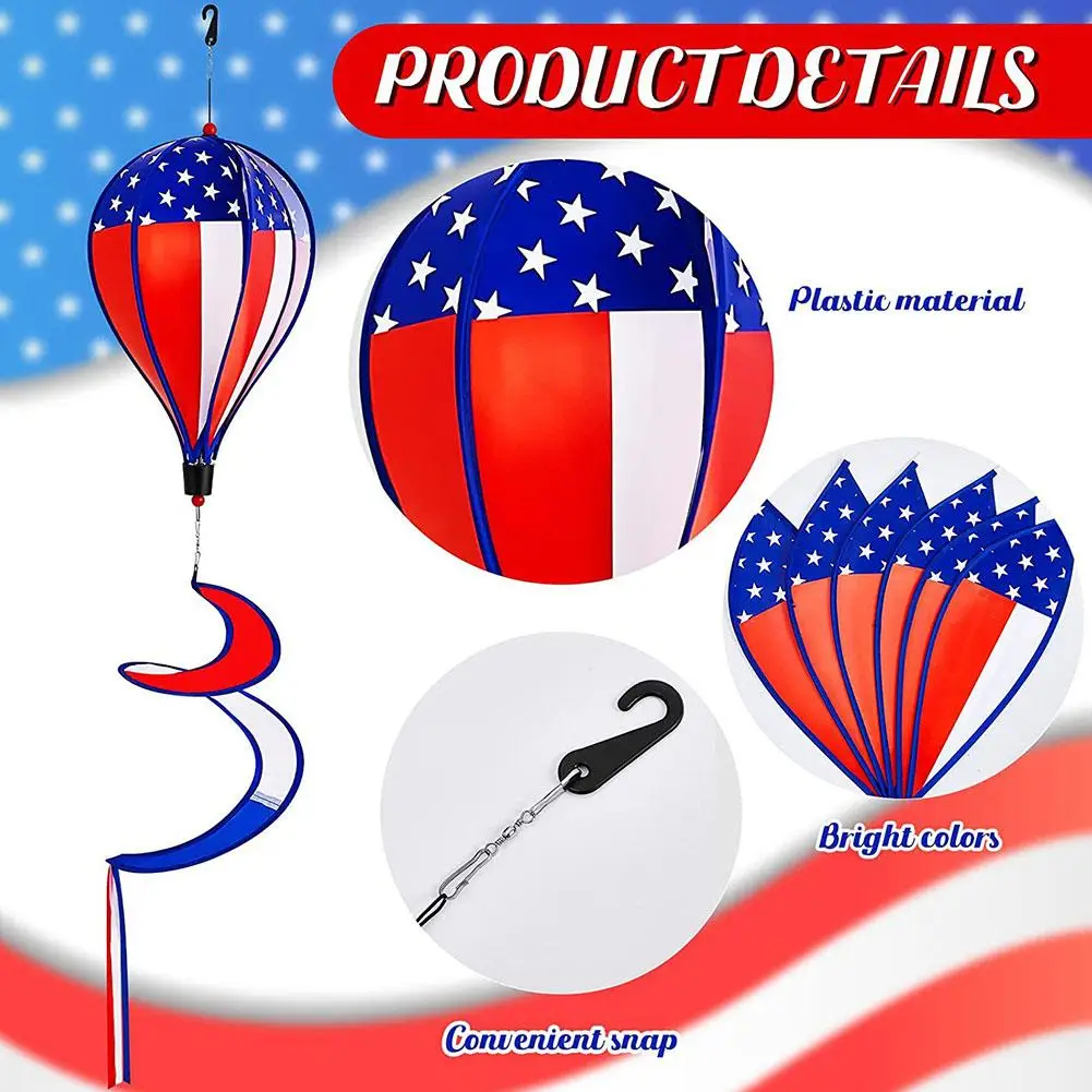 NEW Hot Air Balloon Decor Lawn Wind Twister Windmills Outdoor Pinwheels Decors Decorative Party Supply Balloons Cloth