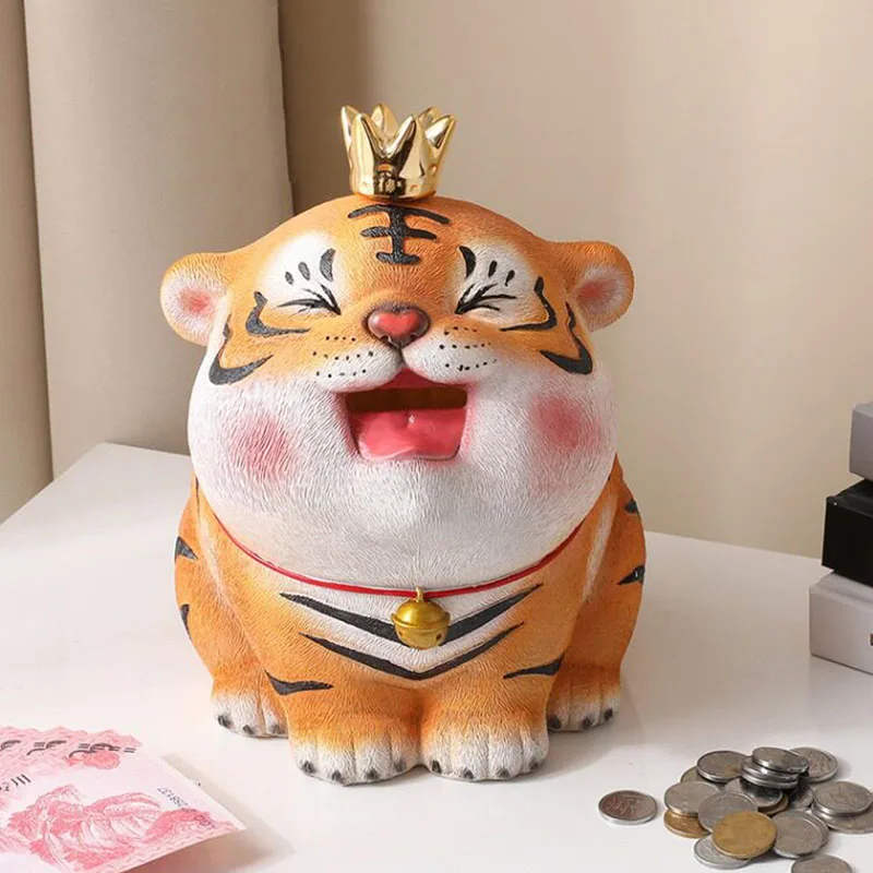 Cartoon Tiger Money Boxes Kawaii Gift Storage Saving Lucky Creative Design Aesthetic Piggy Bank Unique Spaarpot Home Products