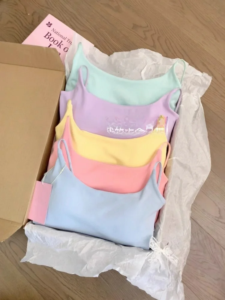 

Тайский жилет с небольшим ремешком и нагрудником, женская внутренняя одежда, летняя уличная уникальная красивая интегрированная новая модель 2025 года