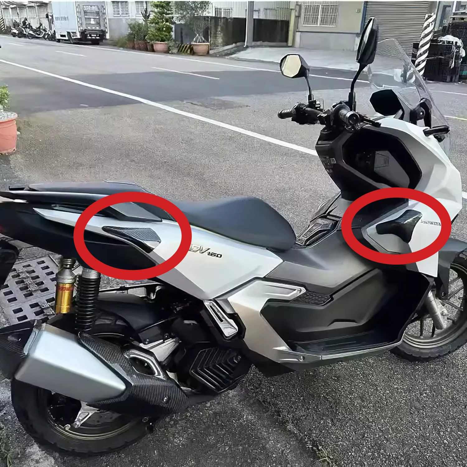 

Защитные накладки из карбона ADV160 для мотоцикла, устойчивые к царапинам, декоративные защитные элементы обвеса