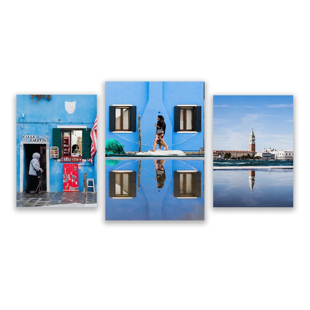 Impresión de Venecia - Fotografía de Venecia - Arte de pared - Minimalista - Decoración minimalista - Arte de pared blanco - Burano - Fotografía de Venecia