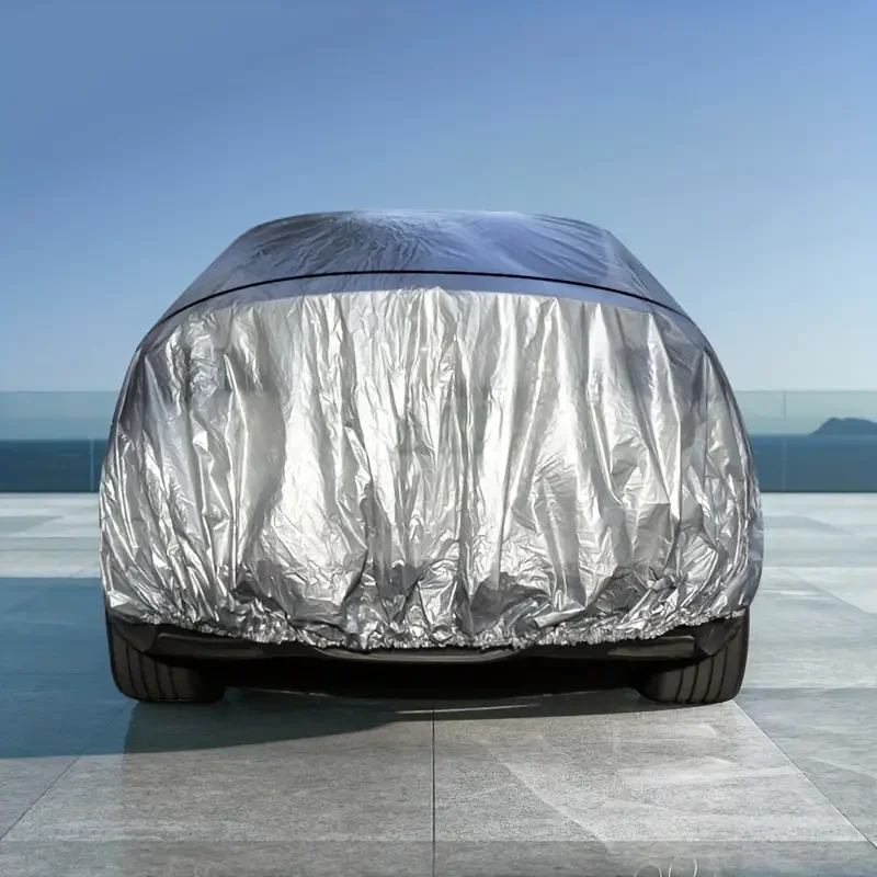 The Four Seasons Fit Full Car Cover Waterproof Dustproof PE Film Coat Aluminum Protective Sunshade UV Ray Reflectioncar Cover