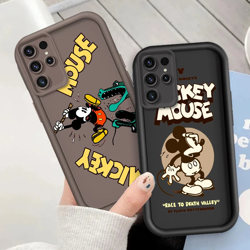 

Mickey Disney Fashion Cartoon For Samsung Note 20 S24 S23 S22 S21 S20 Ultra Plus FE A25 A23 A22 A15 A31 5G Eye Ladder TPU