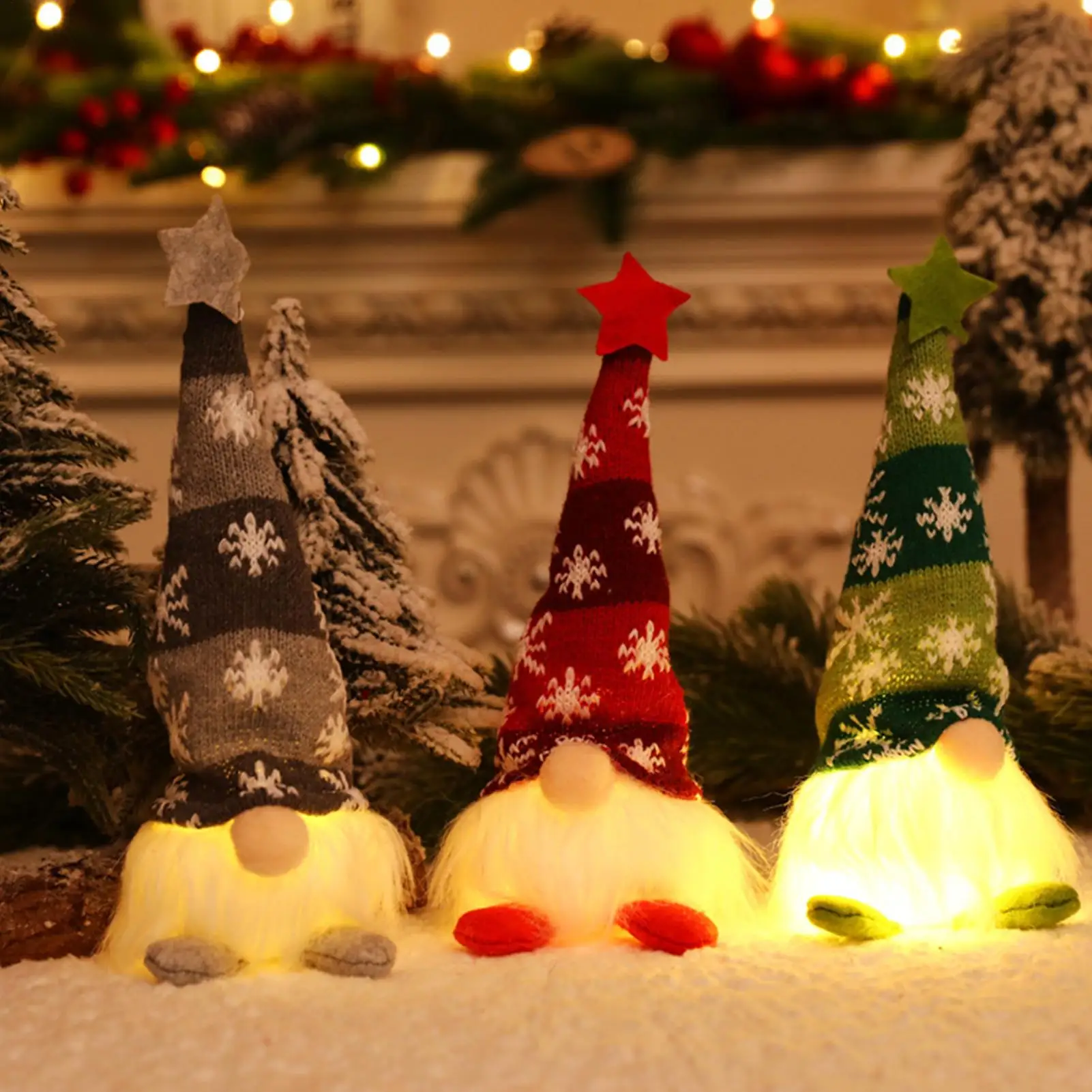 جديد متوهجة جنوم عيد الميلاد دمية مجهولي الهوية عيد ميلاد سعيد ديكور المنزل نافيداد ناتال هدية السنة الجديدة هدايا عيد الميلاد