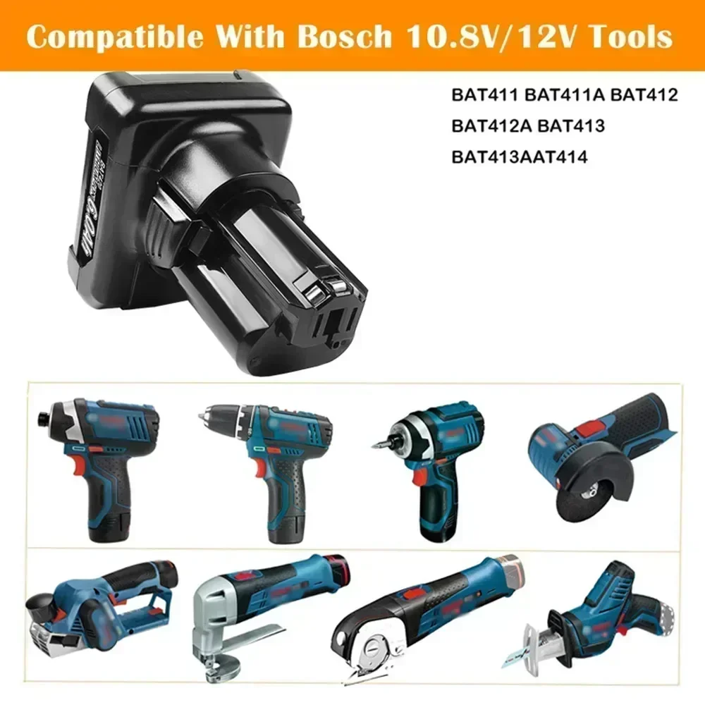 

3800 для BOSCH 12 В BAT411 Сменный аккумулятор Bosch 12 В BAT412A BAT413A D-70745GOP 2607336013 2607336014 PS20-2