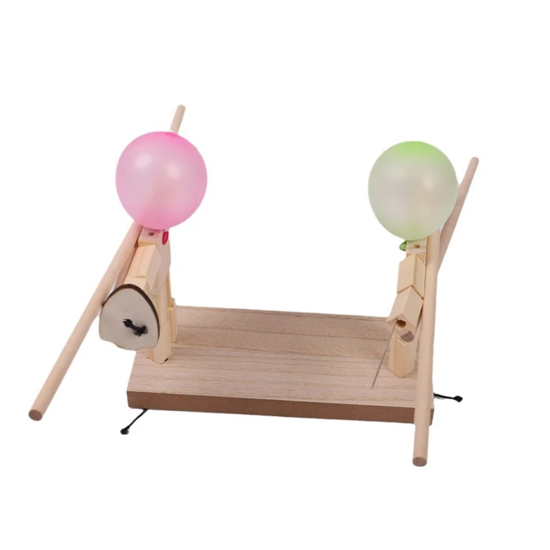 Globo de madera para hombre, batalla, dos jugadores, juego de duelo ensamblado para niños, mesa de fiesta, juguete, juego educativo familiar, regalo de cumpleaños