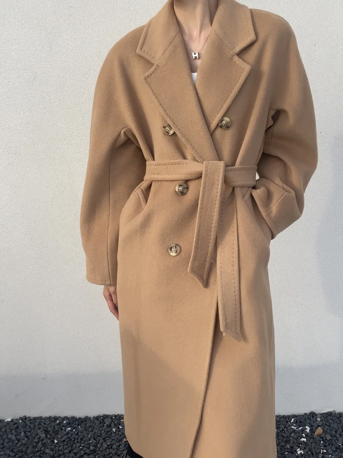 New Arrivals Sexclusive Handmade Coat Women Wool Cashmere Winter Coat Double Buttons Women Winter Jacket Female Vintage 801