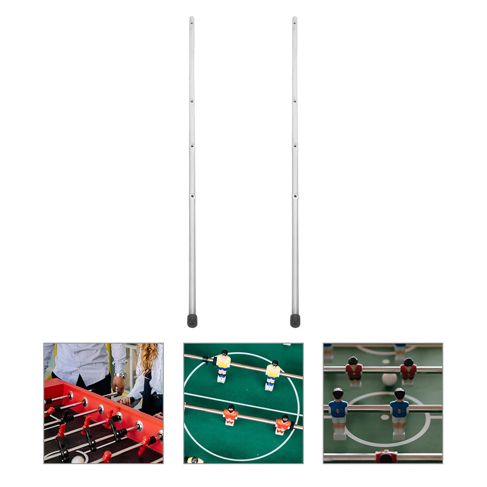 2 Pcs Football Foosball Pole 6mm Diameter 41 5cm Soccer Machine Part Desk Replacement Child Adult Smooth Grip Metal