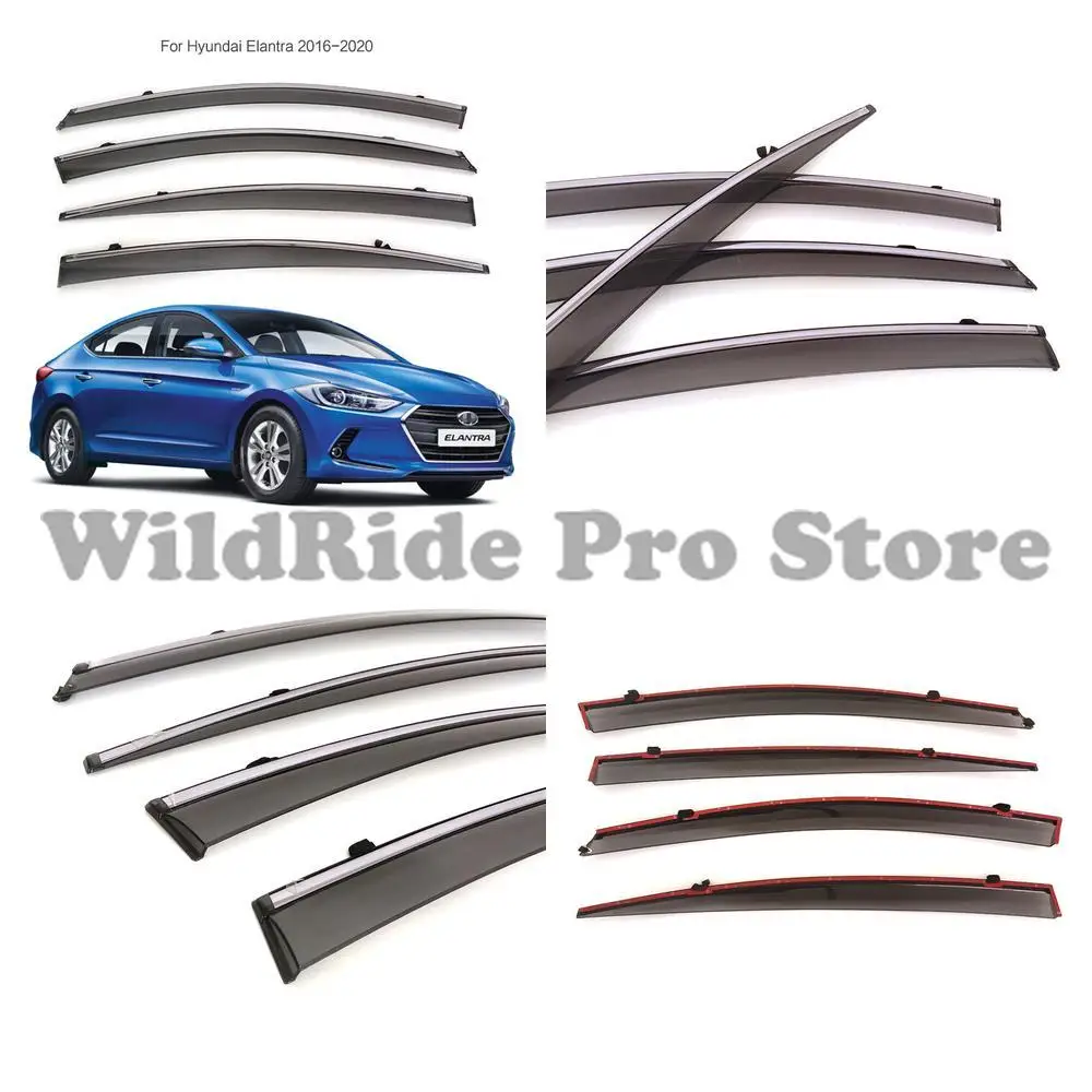 

1 комплект, универсальный современный козырек от дождя Elantra, оконный козырек Hyundai Elantra 2016-2020, литьевой дефлектор от дождя