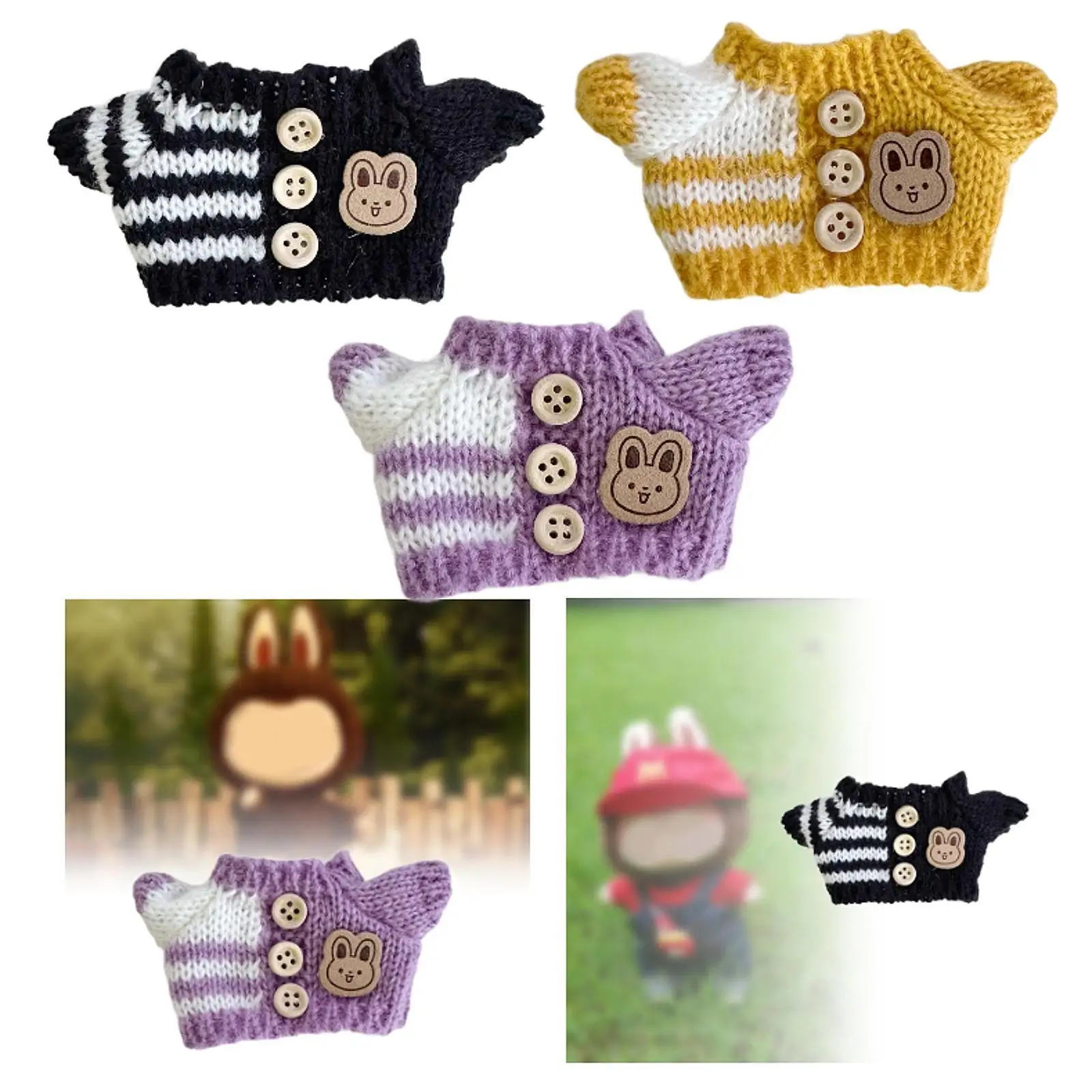 Gevulde pop trui Educatieve kleding voor kinderen DIY Maak je eigen pop Pluche poppenkleding Pluche pop trui voor 6,69'' pop