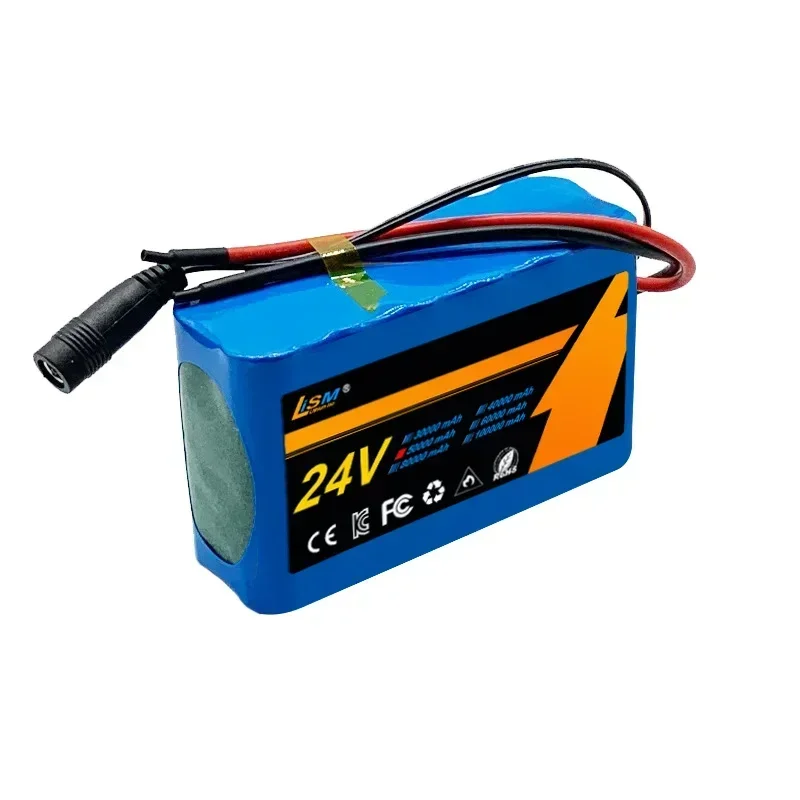 24V 6S2P Li-Ion Battery 50000mAh 18650 24 V Lithium Battery Pack 24V with BMS Optional plug +25.2V2A charger