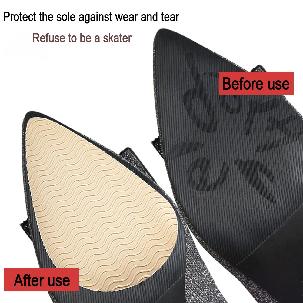 Rubber Voorvoet Pads Mannen Vrouwen Schoenen Zolen Protector Anti-slip Reparatie Zolen zelfklevende Sticker Hoge Hak Zorg bodem Patch