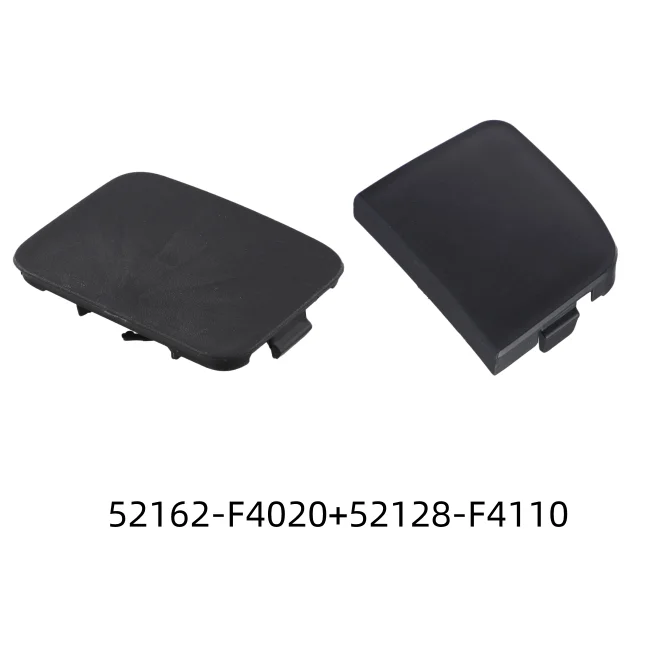 2pcs Plastic Unpainted Bumper Tow Hook Cover For Toyota For C-hr 2017-2019 Front Rear Trailer Cap Replacement Parts 52162-F4020