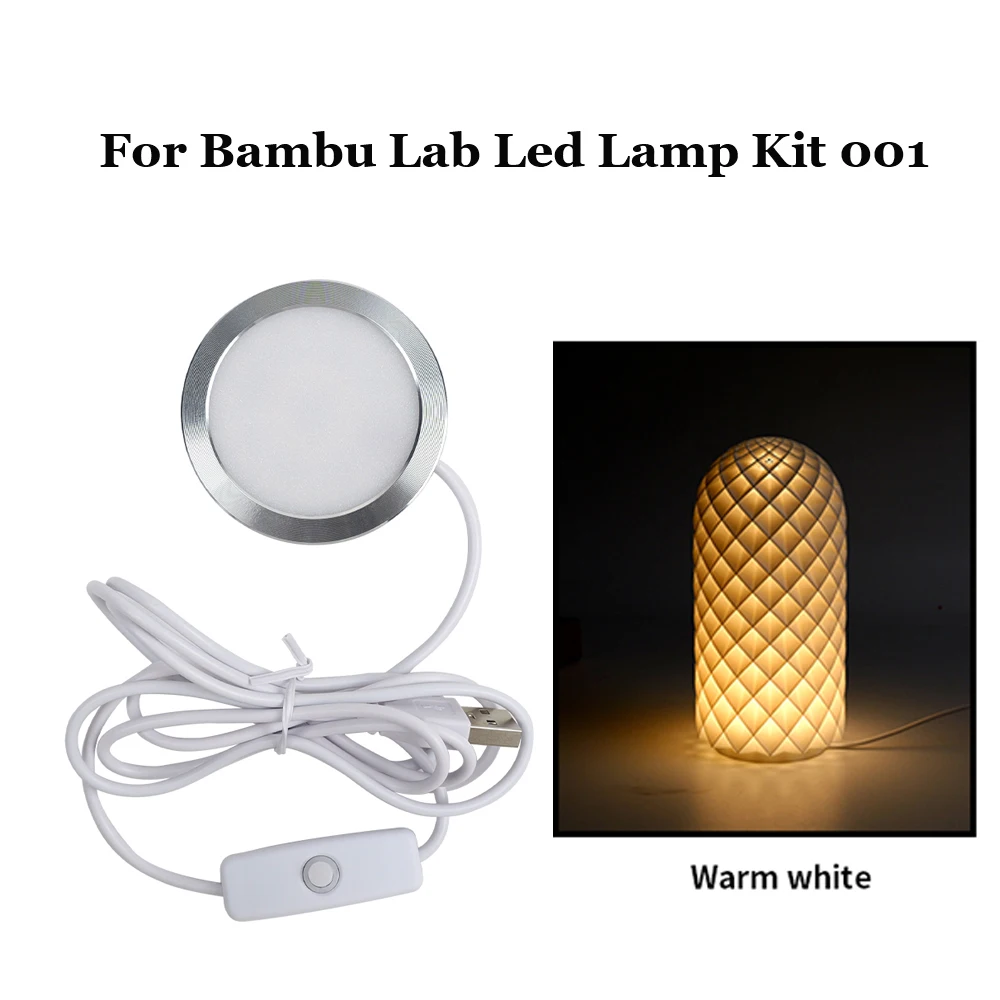 LED Lamp Kit 001 Warm White DC 5v for Bambu Lab 3D Printer Official Bambu Lab Accessories 3D Printer Parts