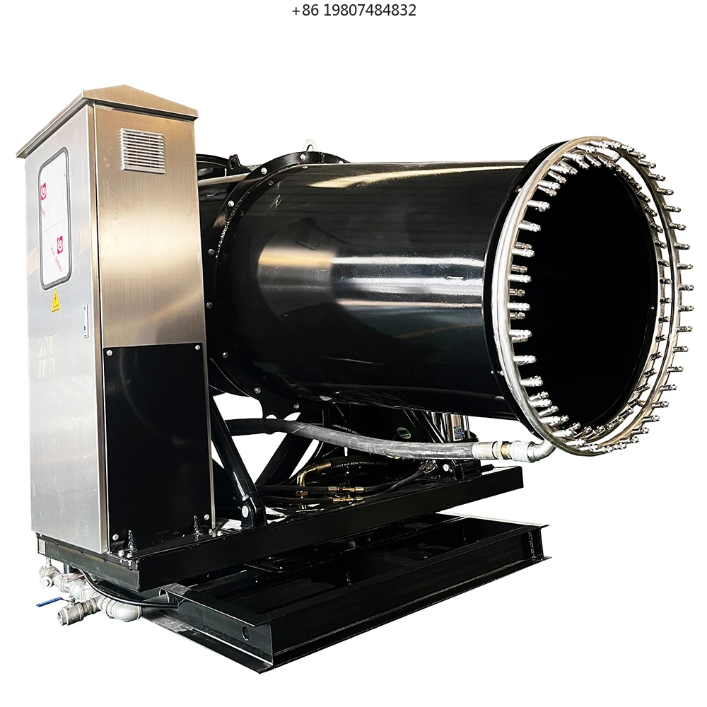 Electric Industrial Fog Cannon Air-Delivered Remote Dust Removal Machine 3000rpm Pump Sprayer High Trolley Motor Agriculture