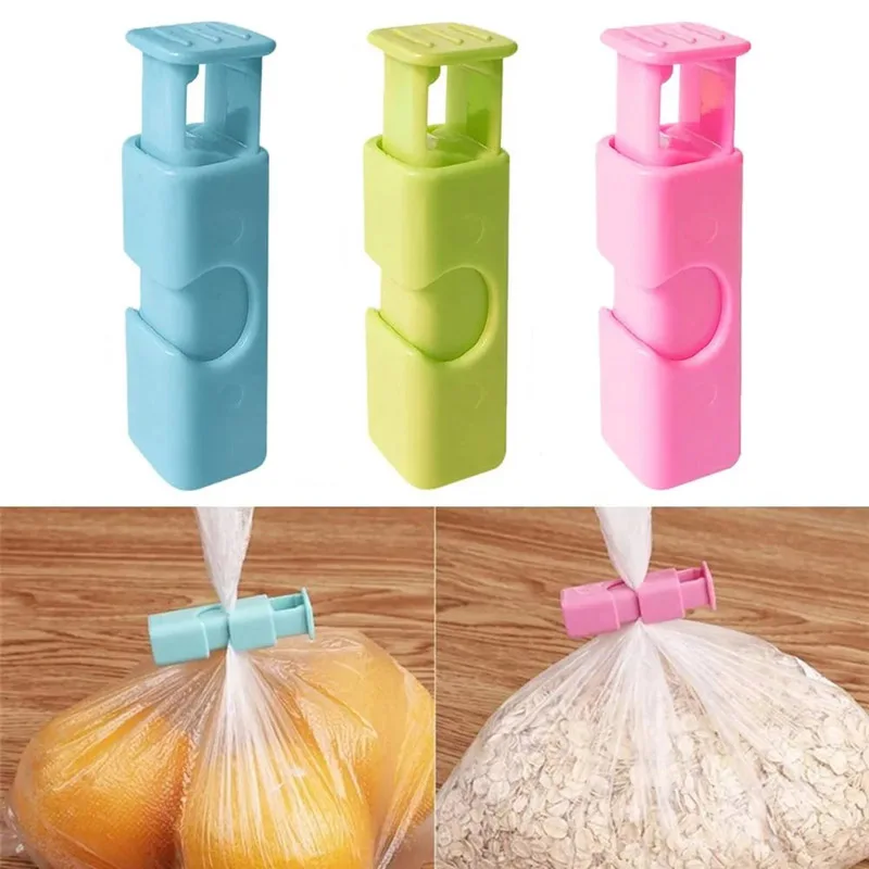 

1/3/5/8Pcs Bread Bag Clips Reusable Food Bag Closure Clip Plastic Sealer Clamp Snack Bread Seal Bag Home Food Storage Tools