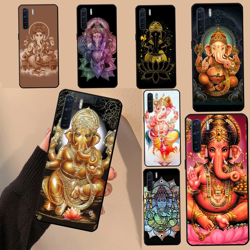 Ganesh Elephant God Case For OPPO A78 A98 A17 A77 A54 A74 A94 A15 A52 A72 A93 A16 A76 A96 A5 A9 A57S A53S Cover