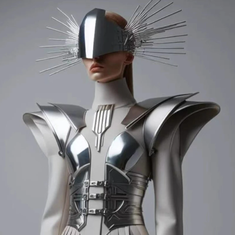Casco de Cosplay personalizado con personalidad Tech-Savvy, puesta en escena, fiesta, club nocturno